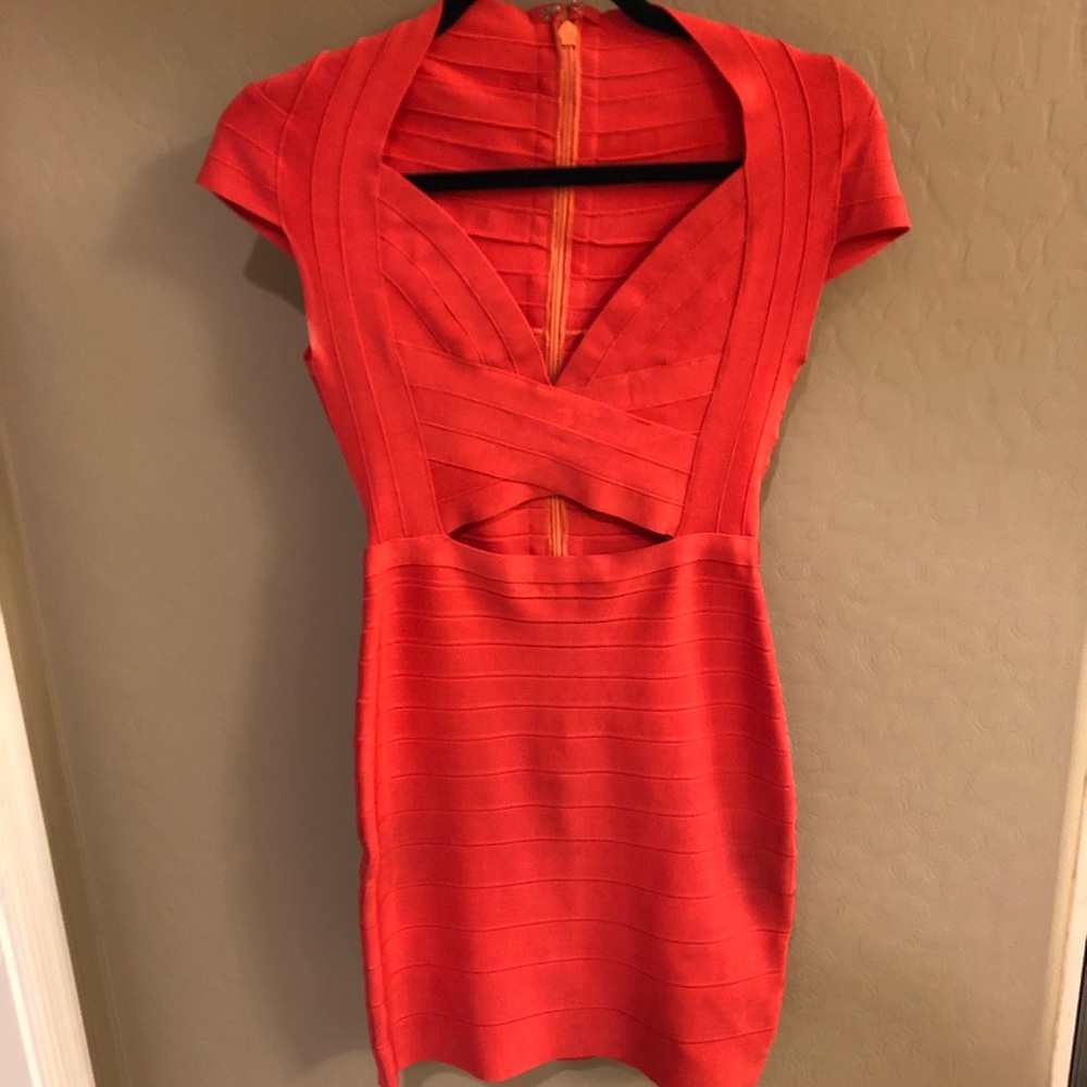 Coral Pink POSH SHOP / LEGERBABE Bandage Dress